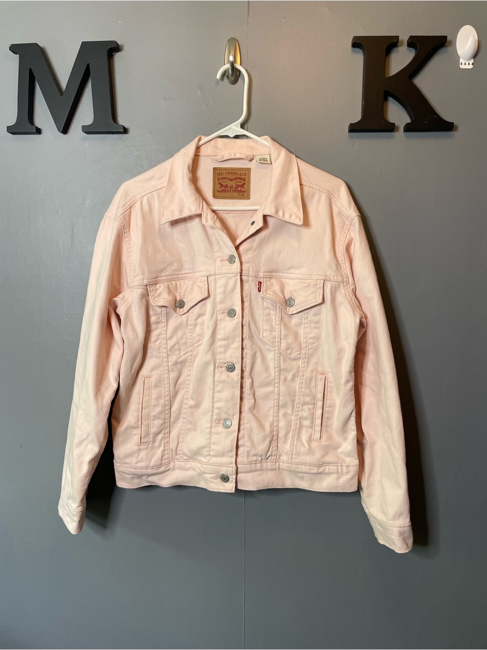 Levi's Original Trucker Jacket Women's‎ Light Pink Denim Jacket small